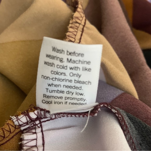 NINE WEST Shirtdress Large Plum Gold Long Sleeve Tie Belt NWT - Picture 13 of 13